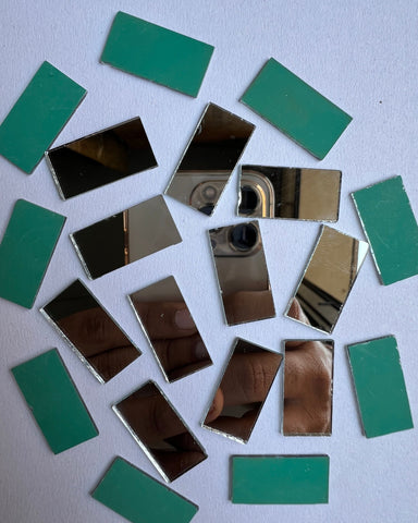 Rectangular shape silver mirrors for art