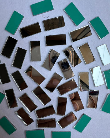 Rectangular shape silver mirrors for art