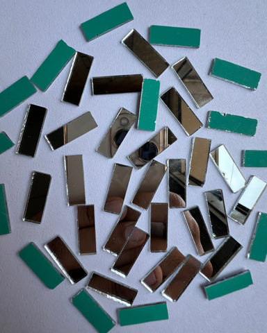 Rectangular shape silver mirrors for art