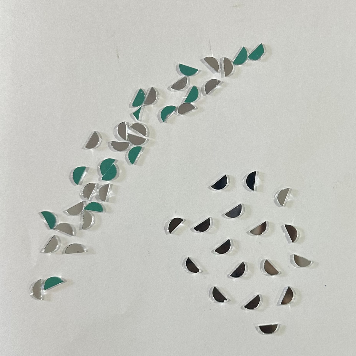 Limited Edition Half Circle Shape Silver Mirrors  - Ex-8