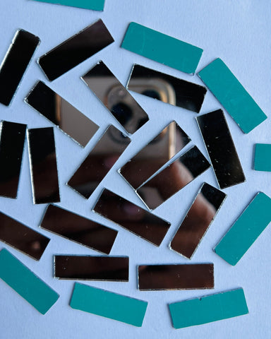 Rectangular shape silver mirrors for art