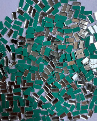 Rectangular shape silver mirrors for art