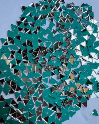 Triangle shape silver mirrors for art (5mm to 38mm)