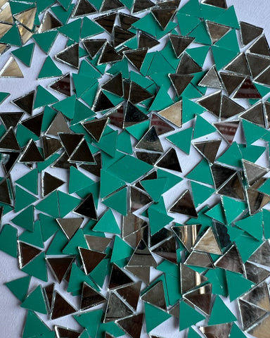 Triangle shape silver mirrors for art (5mm to 38mm)