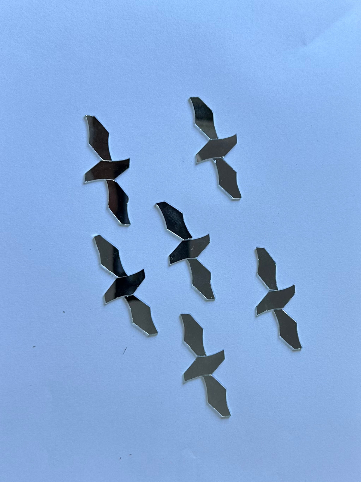 Limited Edition Curved Hexagon Shape   Silver Mirrors  - Ex-10