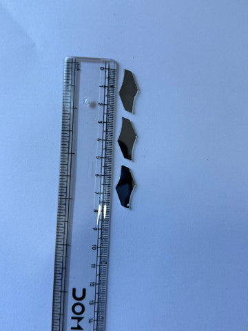 Limited Edition Curved Hexagon Shape   Silver Mirrors  - Ex-10