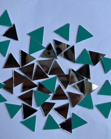 Triangle shape silver mirrors for art (5mm to 38mm)