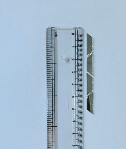 Limited Edition Slant Bar Shape Silver Mirror - Ex-14