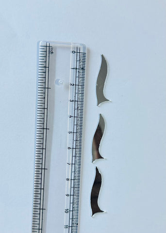 Limited Edition Curved Flame Shape  Silver Mirrors  - Ex-9