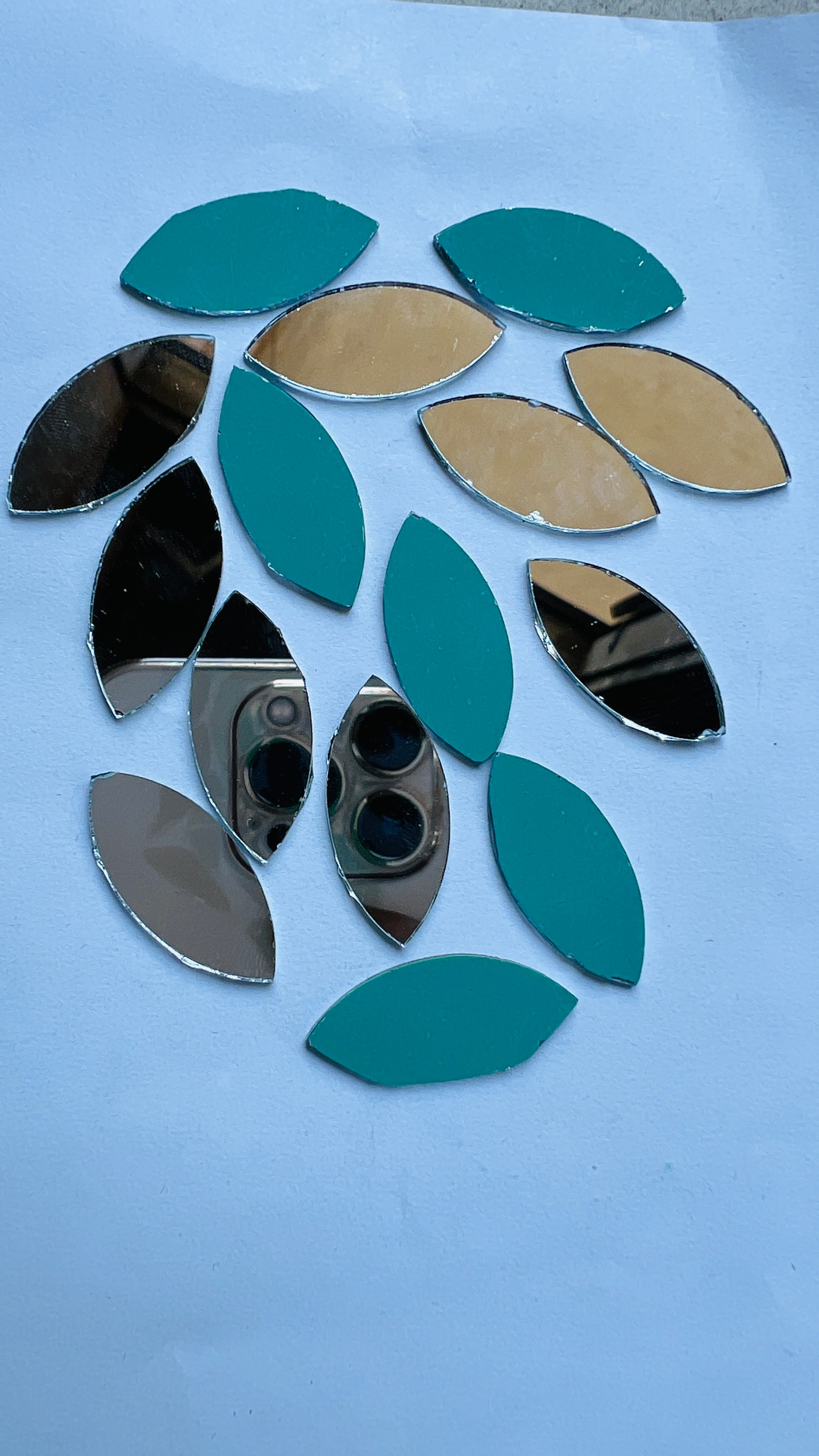 Eye shape mirror 14,16,20,26,32,48 mm