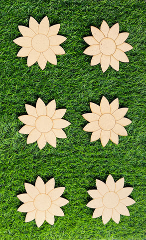 MDF Premarked flower shape-62