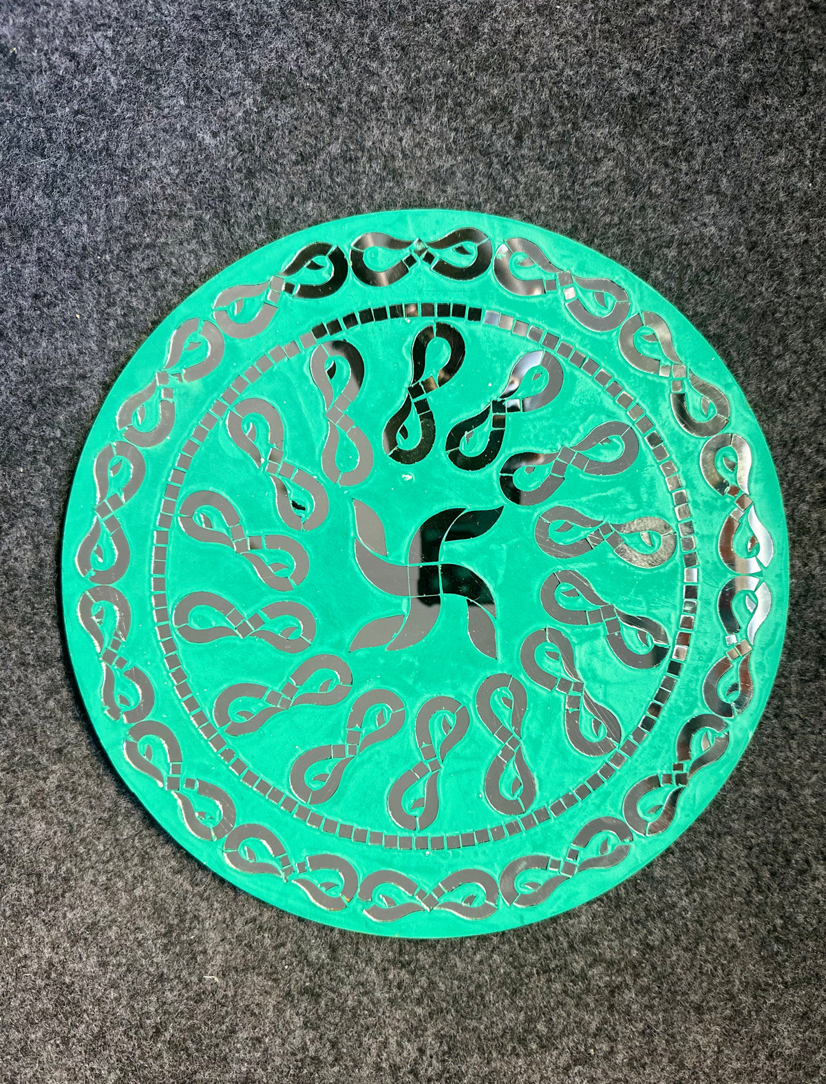 Decorative Premarked round mdf (with mirrors) -497