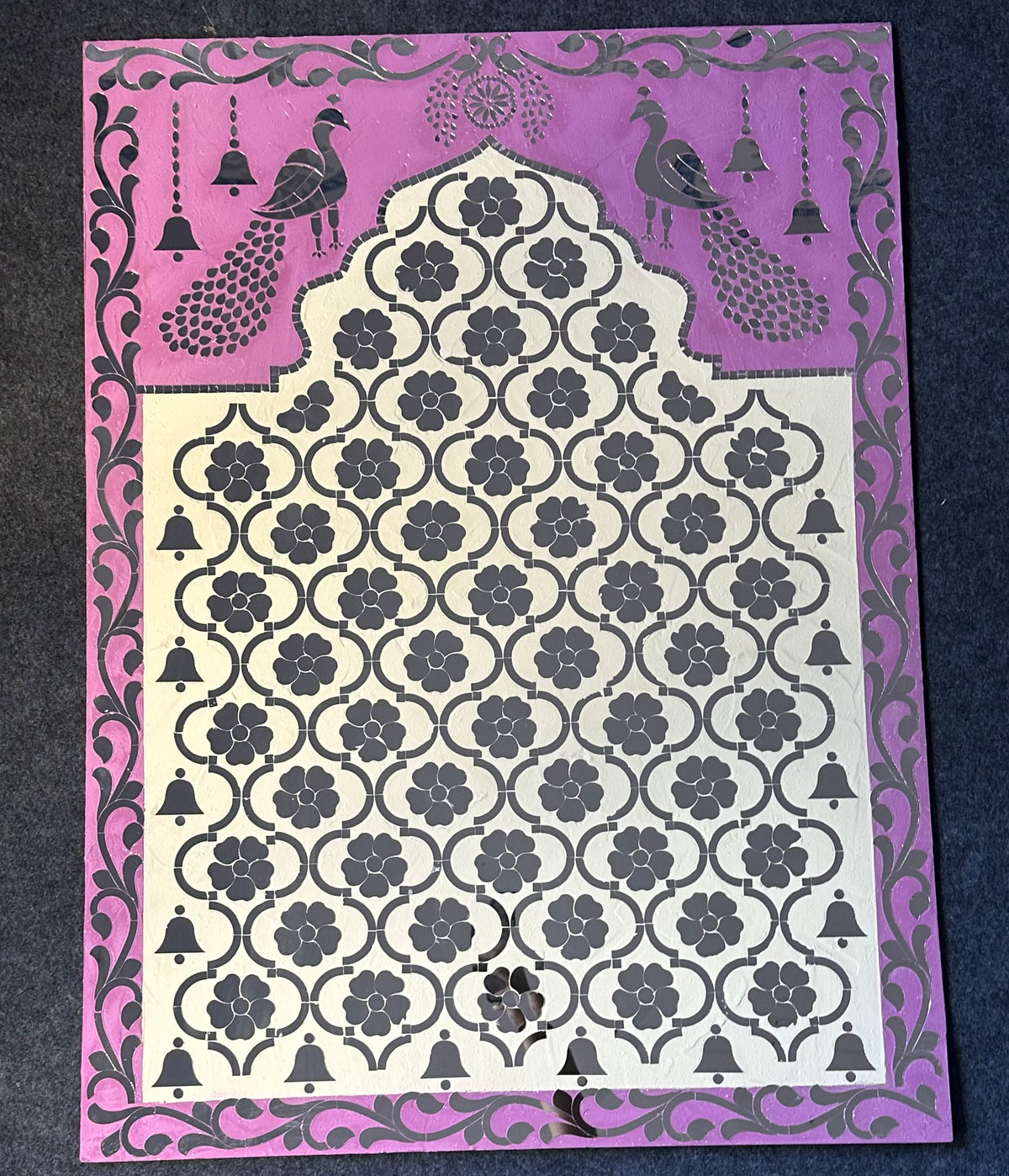 Mandir Background Frame (with mirrors)-476