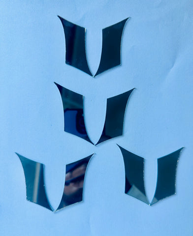 Limited Edition Wave Leaf Shape Silver Mirror - Ex-15