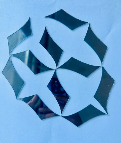 Limited Edition Wave Leaf Shape Silver Mirror - Ex-15