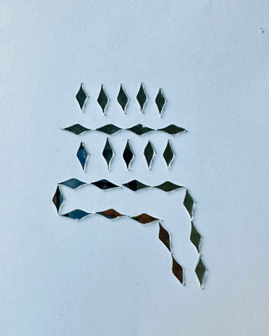 Limited Edition Slant Diamond Shape Mirror - Ex-17