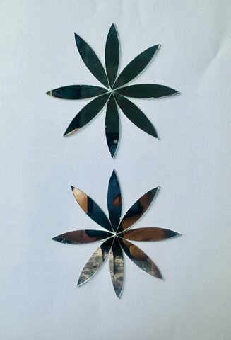 Limited Edition  Leaf Shape Silver Mirror  - Ex-18