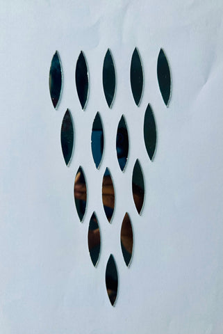 Limited Edition  Leaf Shape Silver Mirror  - Ex-18