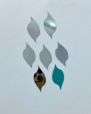 Limited Edition Leaf Drop Shape Mirror-Ex-21