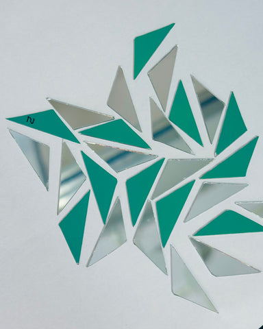 Fancy Triangle  Shape Silver Mirror - 1431