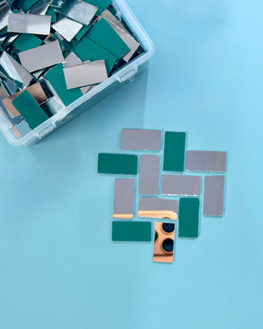 Rectangular shape silver mirrors for art