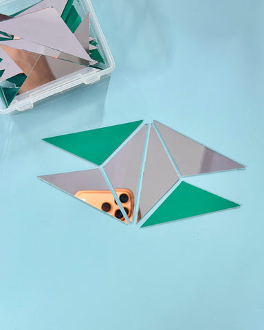 Triangle shape silver mirrors for art (5mm to 38mm)