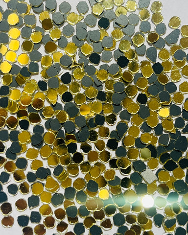 Golden round shape mirror for art (4mm to 50mm)