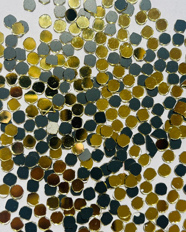Golden round shape mirror for art (4mm to 50mm)