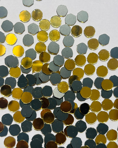 Golden round shape mirror for art (4mm to 50mm)