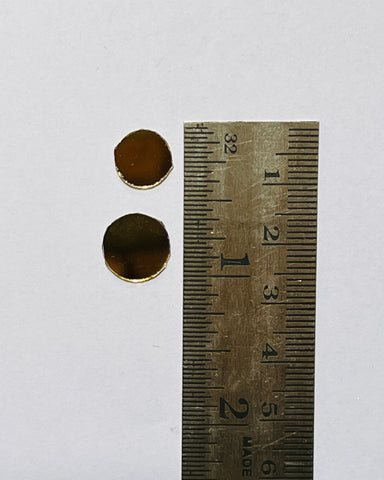 Golden round shape mirror 10,12 mm