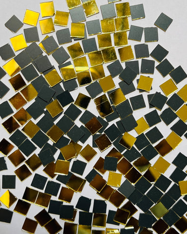 Golden square shape mirror 5,7,9,11 mm