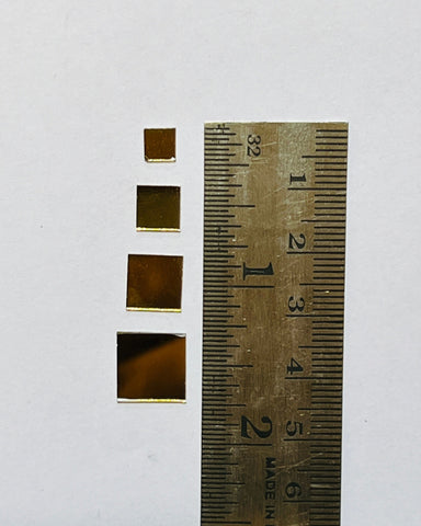 Golden square shape mirror 5,7,9,11 mm