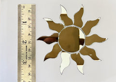 Fancy Silver Sun shape mirror S-112