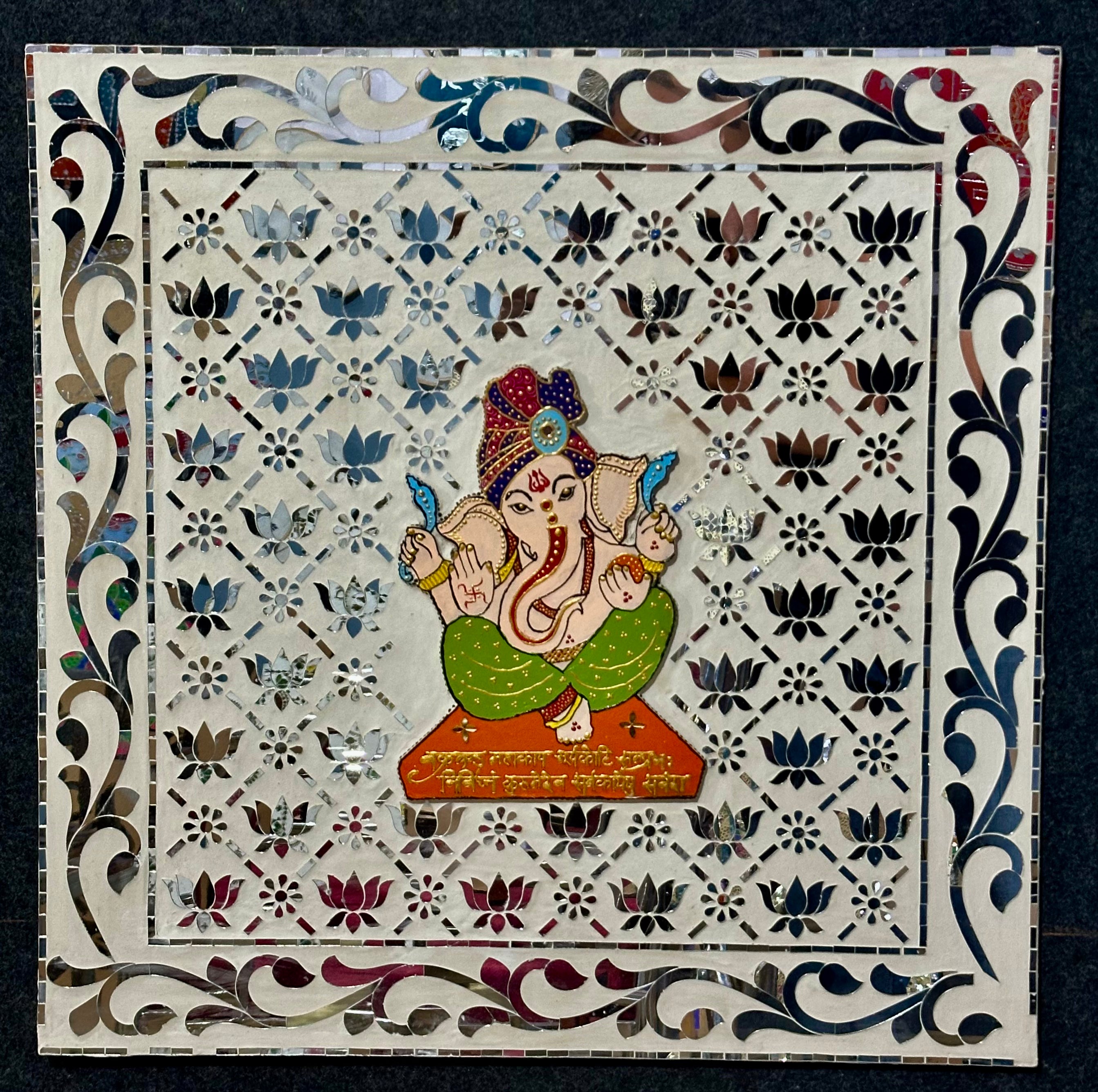 Ganpati Background Frame (with mirrors)-480