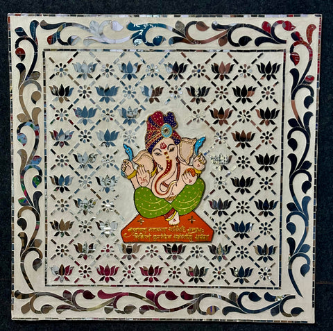 Ganpati Background Frame (with mirrors)-480