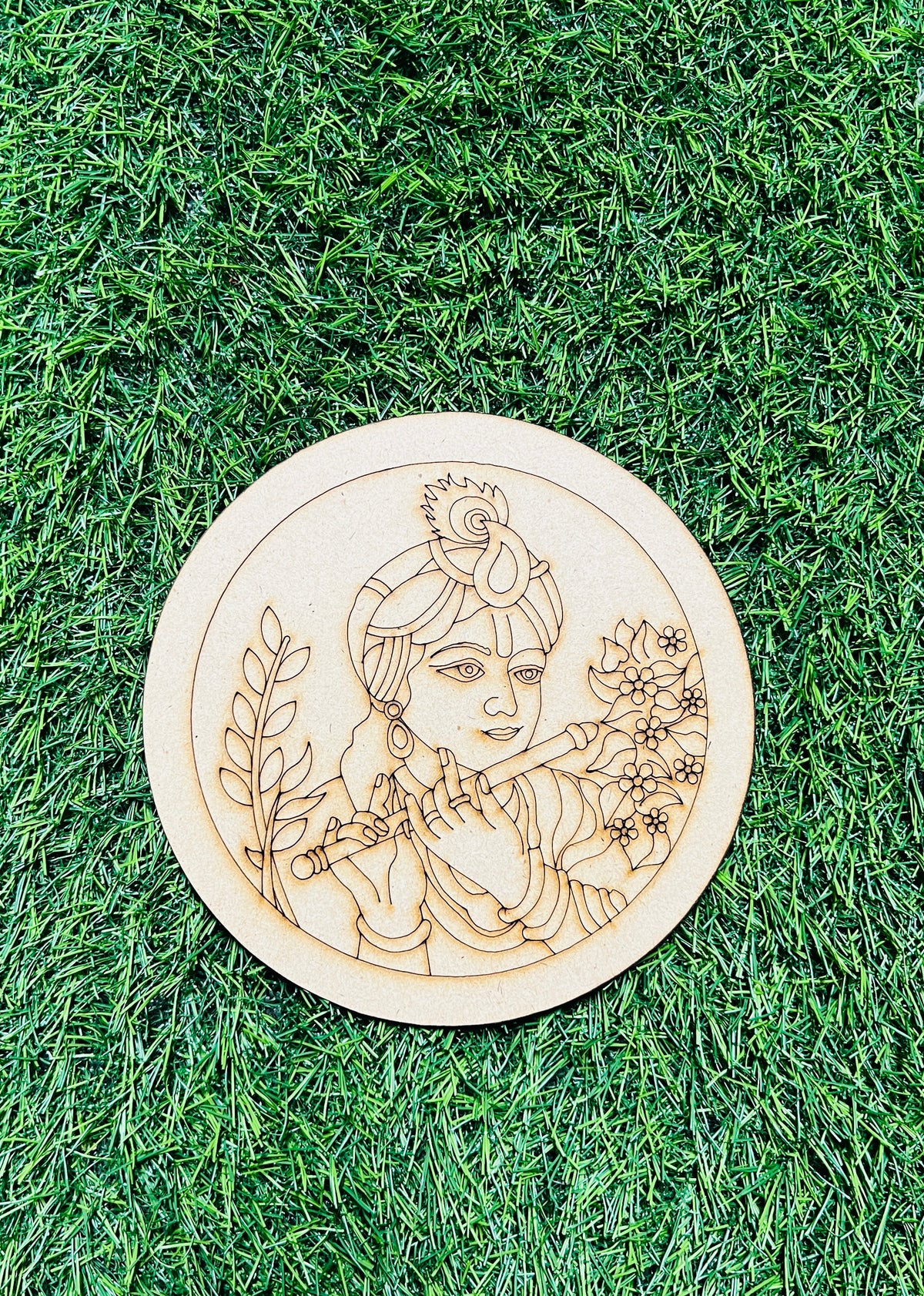 Premarked Round lord krishna shape MDF-138