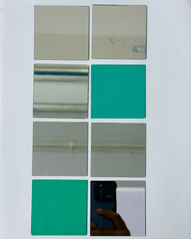 Square shape silver mirrors for art 4mm to 60mm