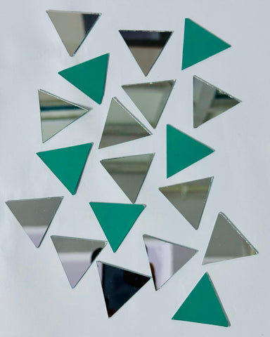 Triangle shape silver mirrors for art (5mm to 38mm)