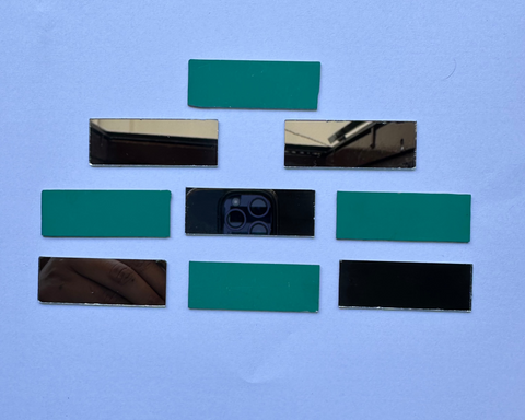 Rectangular shape silver mirrors for art