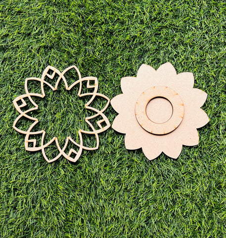 Mdf fancy shape candle holder-323