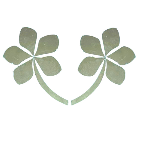 Fancy Flower Shape Silver Mirror (1452)