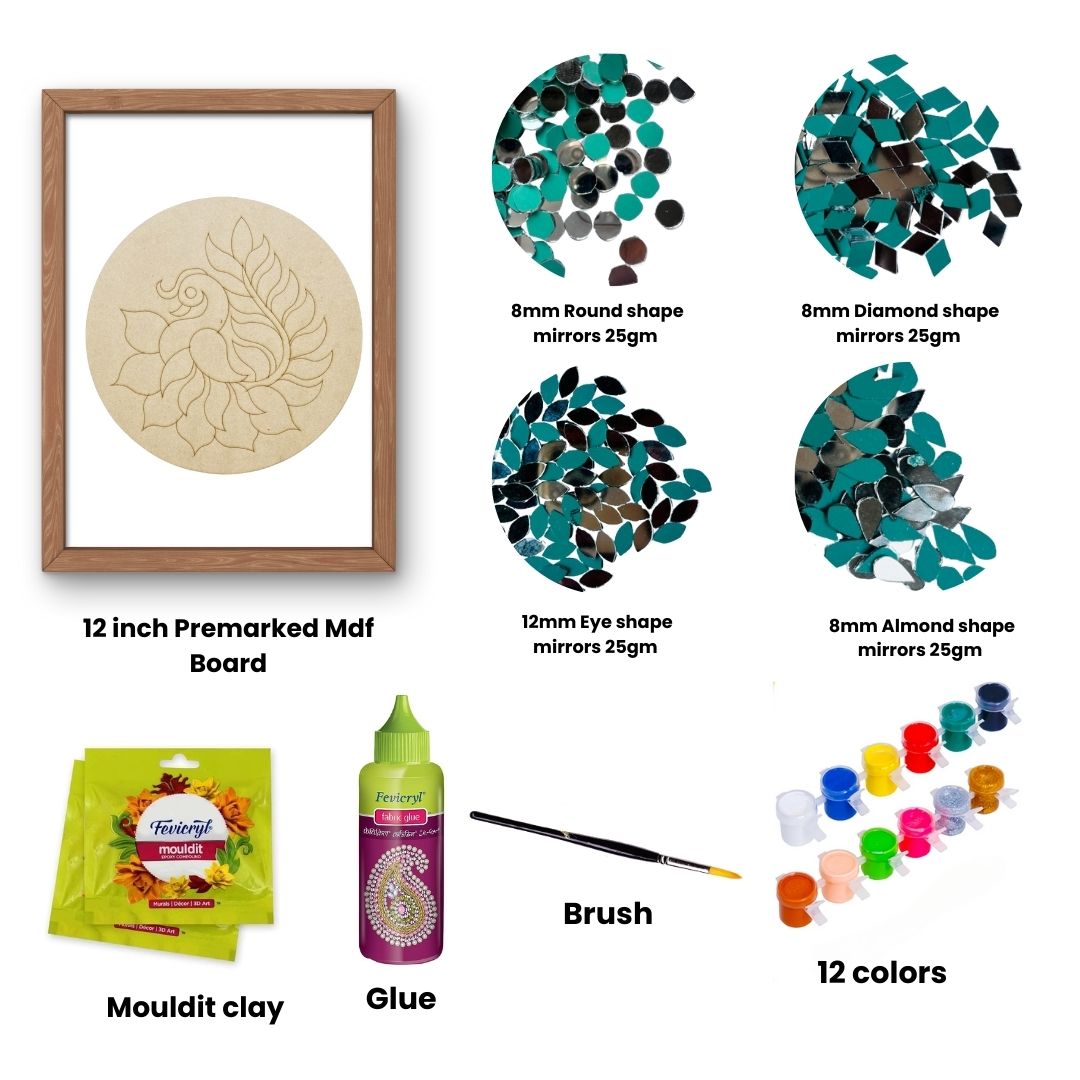 Rangoli Shape Lippan Art 186 DIY Kit-12