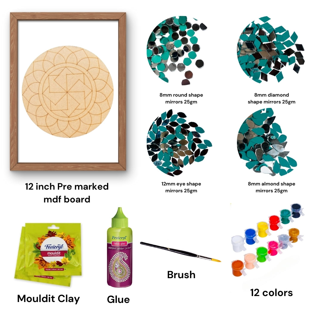 Rangoli Shape Lippan Art 160 DIY Kit 3