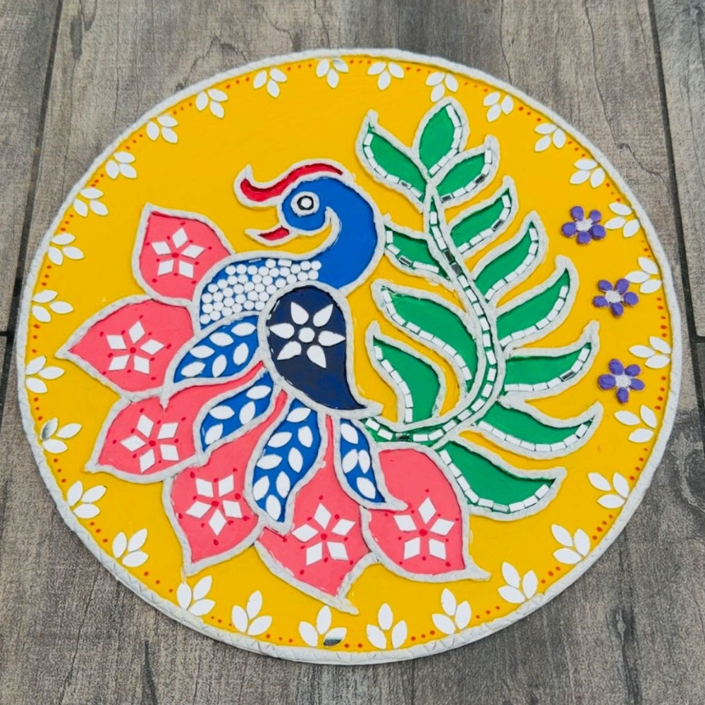 MDF Premarked Round Peacock shape-186
