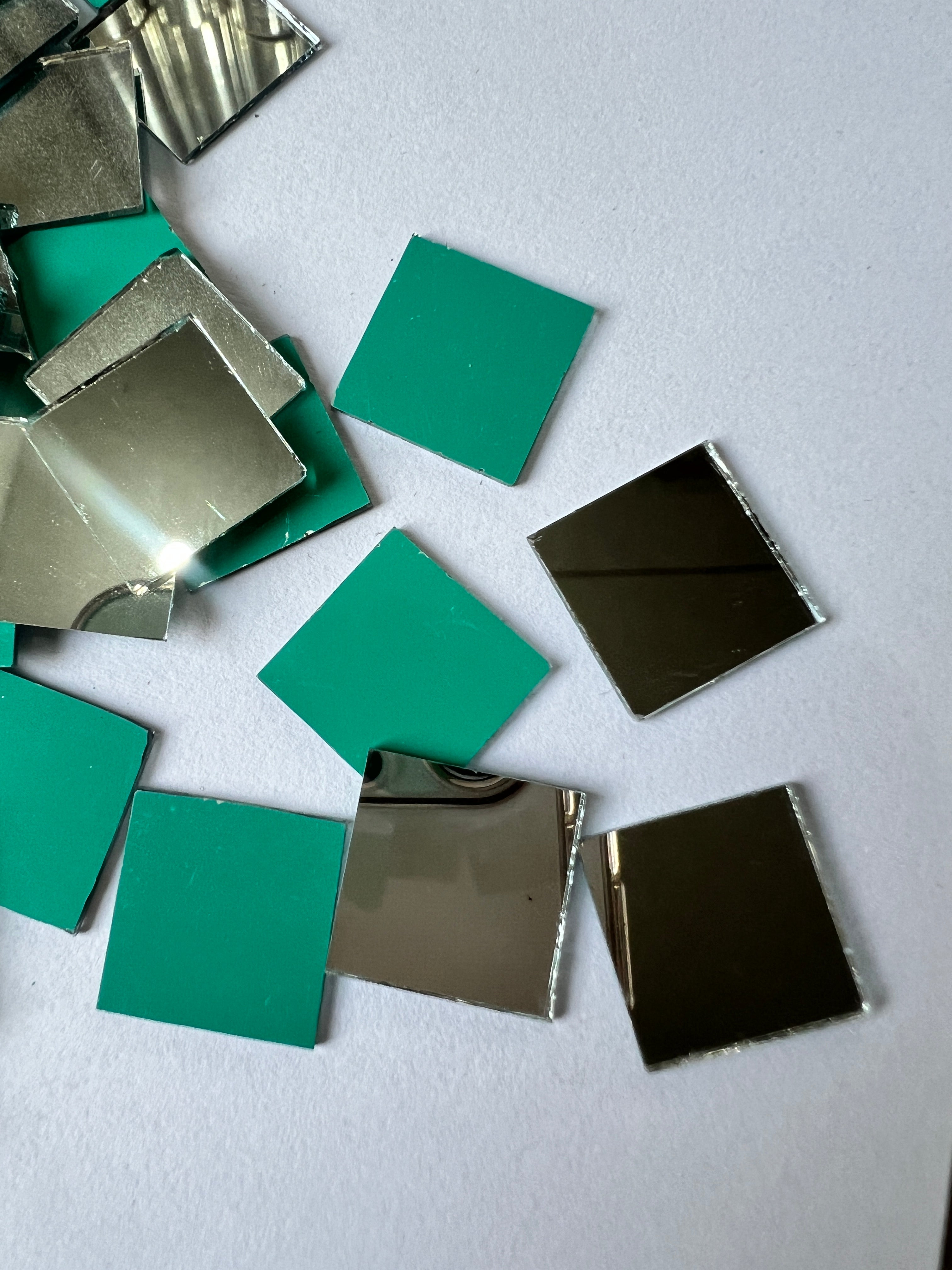 Square shape silver mirrors for art 4mm to 60mm