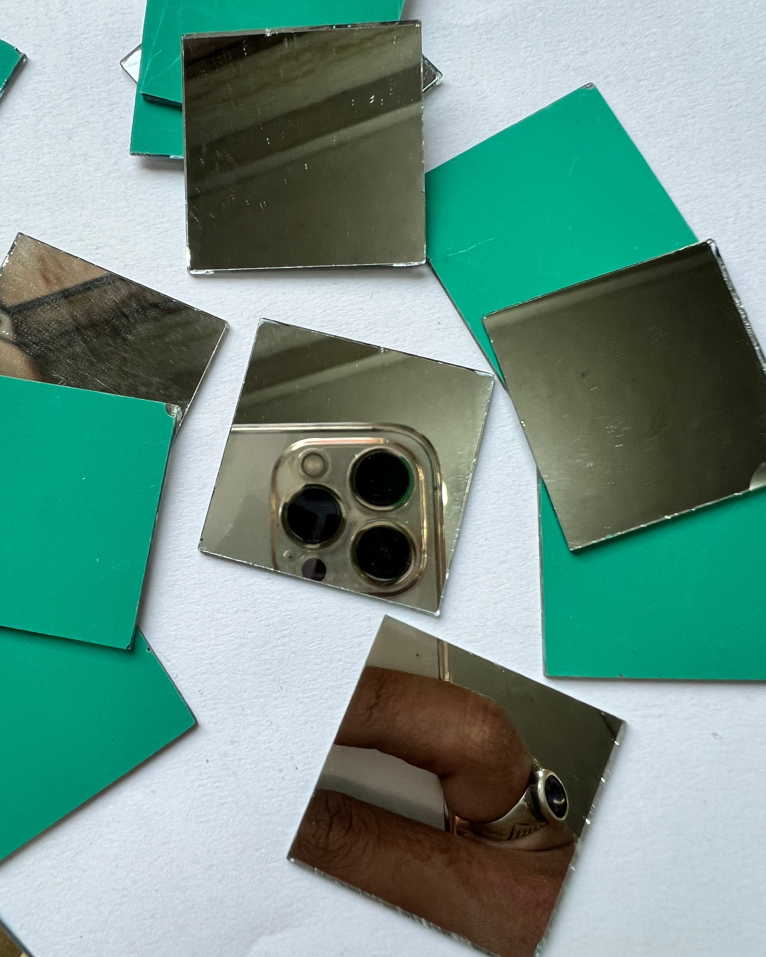 Square shape silver mirrors for art 4mm to 60mm