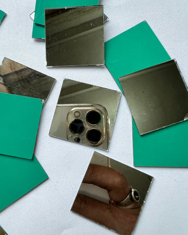 Square shape silver mirrors for art 4mm to 60mm