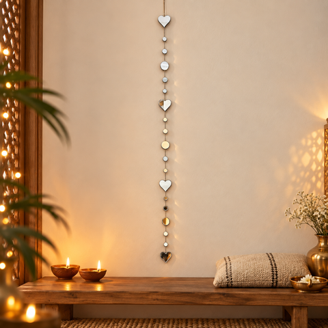 Ready-Made Silver Mirror Decorative Hanging String for Door Décor 40  INCH- ST-10