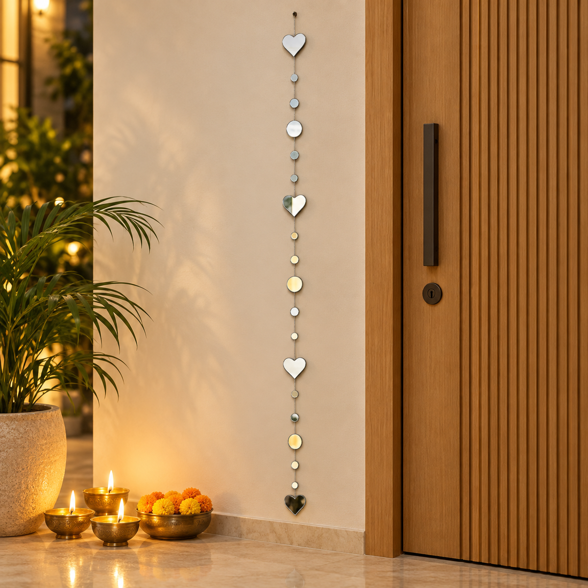Ready-Made Silver Mirror Decorative Hanging String for Door Décor 40  INCH- ST-10