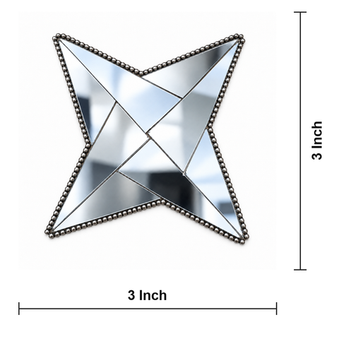 Ready-Made Star Shape Mirror Design on Transparent Sheet for Lippan Art ST-47
